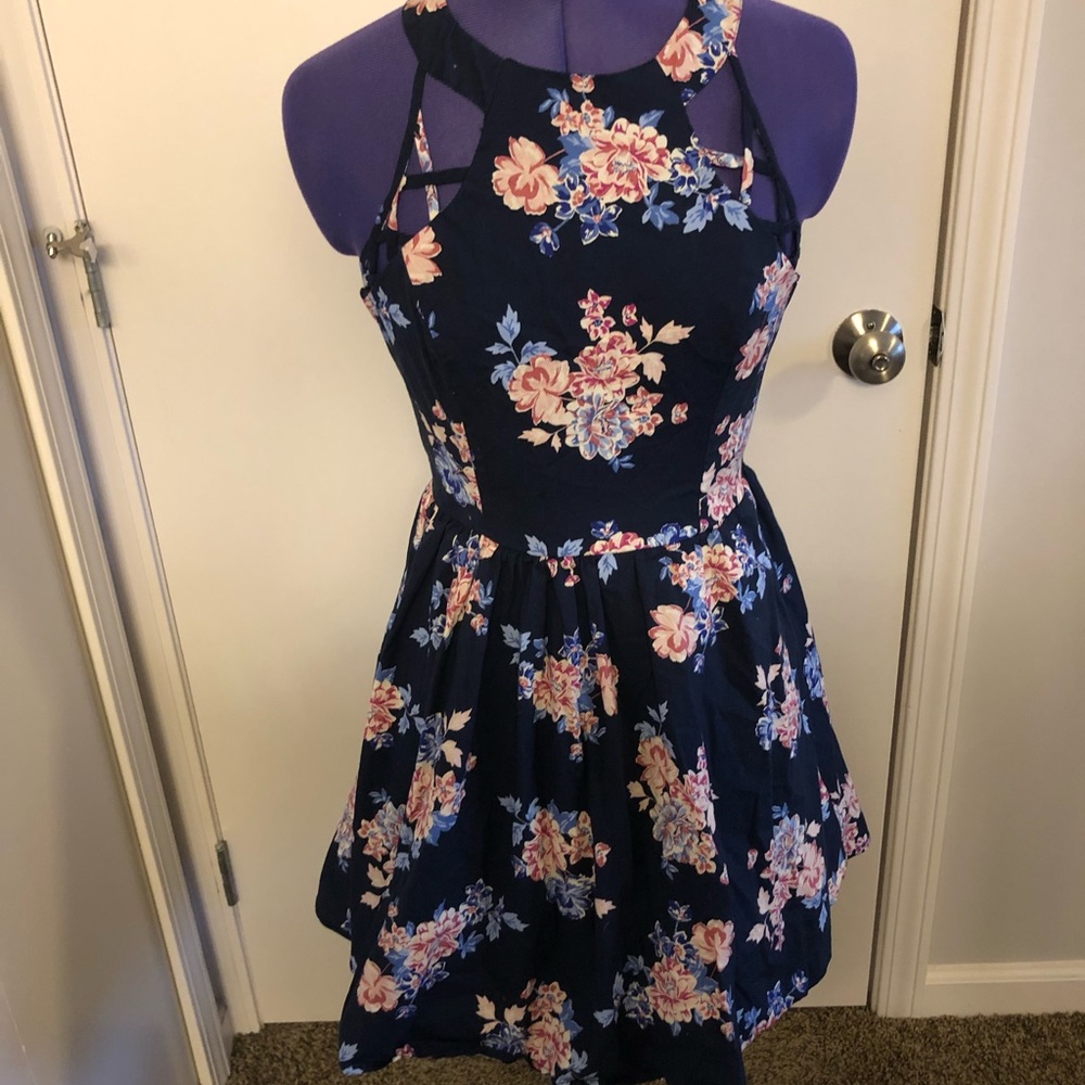Short navy party dress